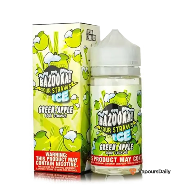 خرید جویس بازوکا سیب سبز یخ BAZOOKA GREEN APPLE ICE 100ML