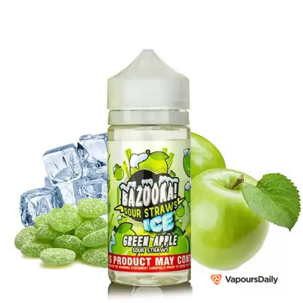 خرید جویس بازوکا سیب سبز یخ BAZOOKA GREEN APPLE ICE 100ML