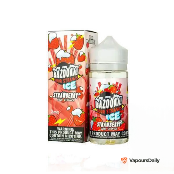 خرید جویس بازوکا توت فرنگی یخ BAZOOKA STRAWBERRY ICE 100ML