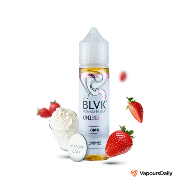 خرید جویس بی ال وی کی توت فرنگی خامه BLVK CREAMY STRAWBERRY