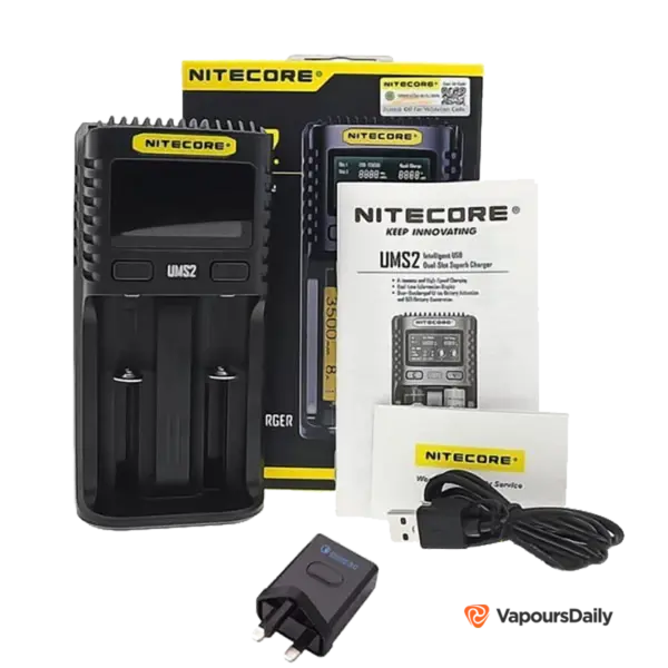 خرید شارژر دوتایی نایت کور یو ام اس 2 NITECORE UMS2 CHARGER