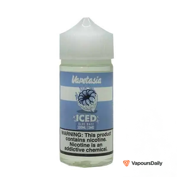 خرید جویس ویپ تازیا تمشک آبی یخ VAPETASIA ICED BLUE RAZZ 100ML