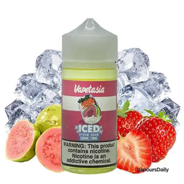 خرید جویس ویپ تازیا توت‌فرنگی گواوا یخ VAPETASIA ICED STRAW GUAW 100ML