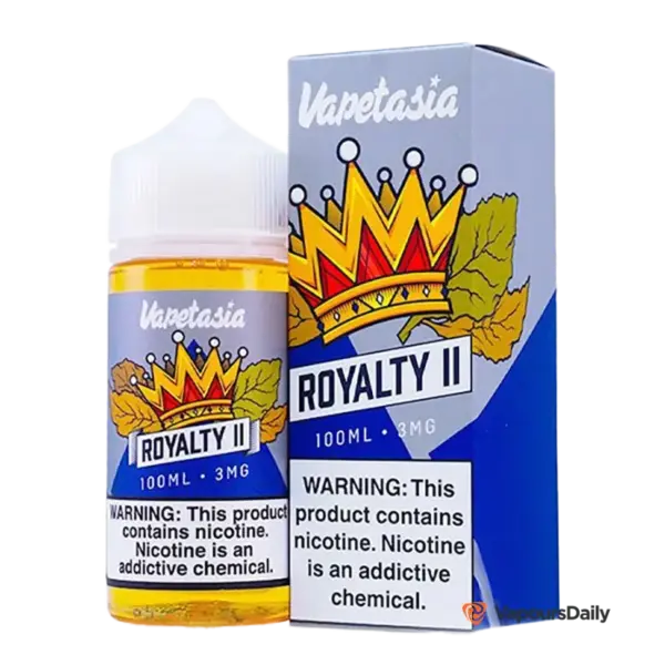 خرید جویس ویپ تازیا تنباکو وانیل فندق کاستارد VAPETASIA ROYALTY 2 100ML