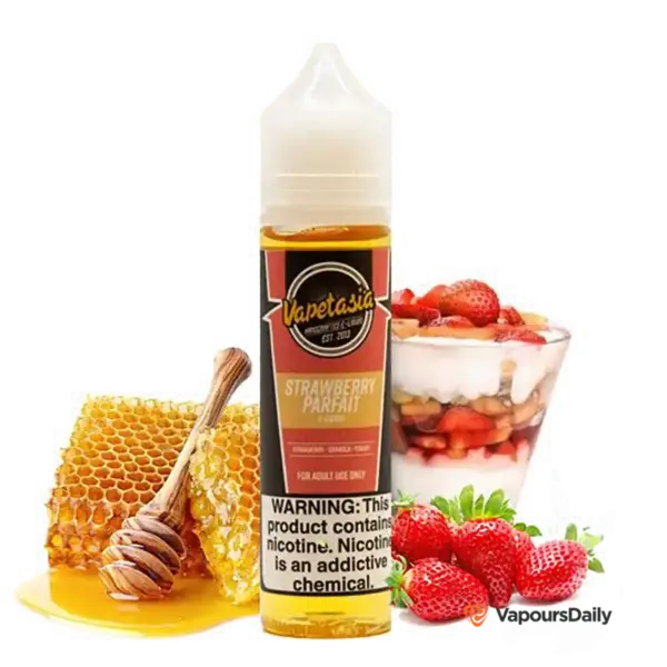 خرید جویس ماست توت فرنگی VAPETASIA STRAWBERRY PARFAIT