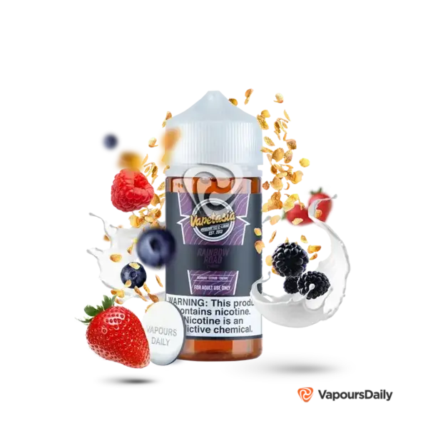 خرید جویس انواع توت‌ غلات صبحانه VAPETASIA RAINBOW ROAD 100ML