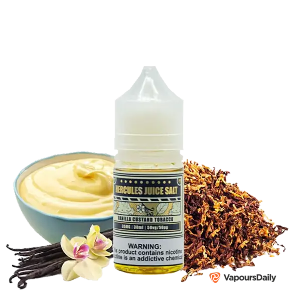 خرید سالت تنباکو کاستارد HERCULES VANILLA CUSTARD TOBACCO