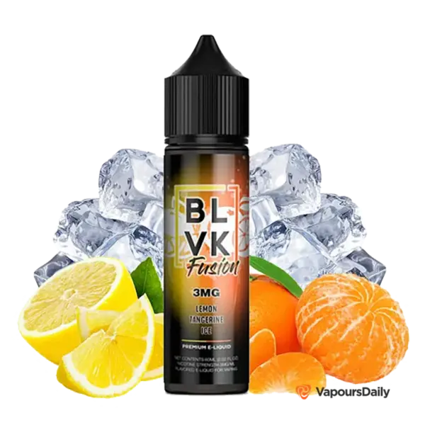 خرید جویس بی ال وی کی لیمو نارنگی یخ BLVK LEMON TANGERINE ICE–FUSION SERIES