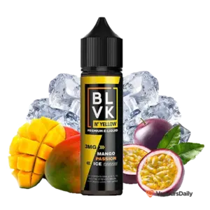 خرید جویس بی ال وی کی انبه پشن فروت یخ BLVK MANGO PASSION ICE–N’ YELLOW SERIES