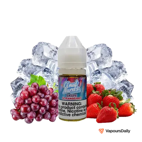 خرید سالت کلود نوردز انگور توت فرنگی یخ CLOUD NURDZ ICED GRAPE STRAWBERRY