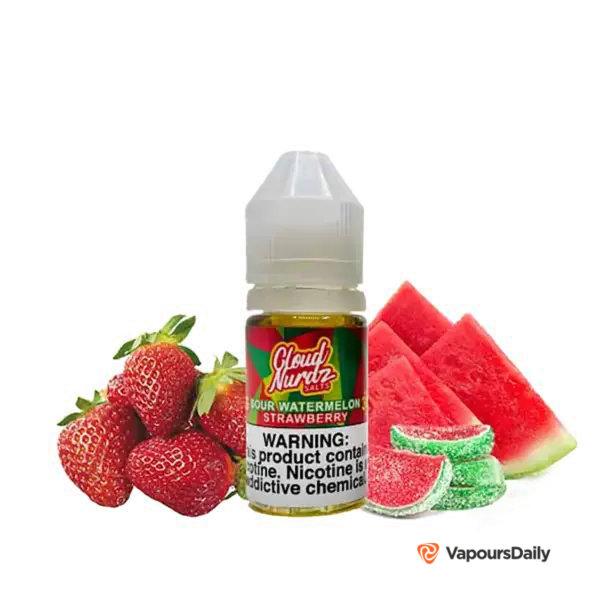 خرید سالت کلود نوردز هندوانه توت فرنگیCLOUD NURDZ SOUR WATERMELON STRAWBERRY