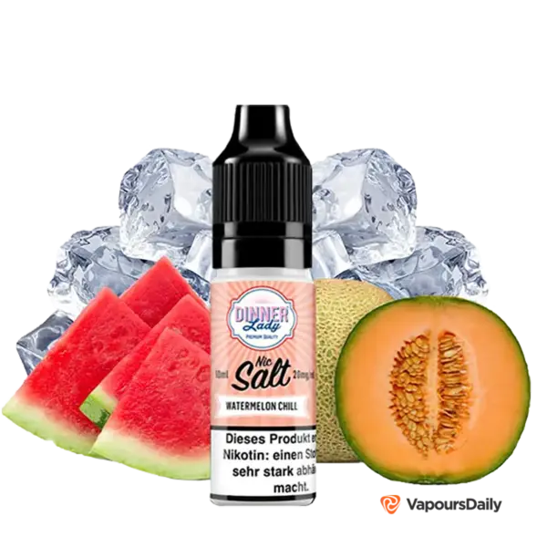 خرید سالت دینرلیدی هندوانه ملون یخ DINNER LADY WATERMELON CHILL ICE 10ML