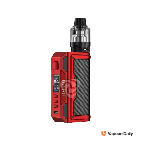 خرید ویپ لاست ویپ تلیما کوئست LOST VAPE THELEMA QUEST 200W رنگ Matte Red Carbon Fiber