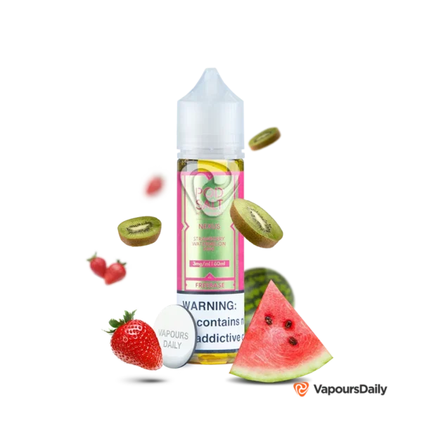 خرید جویس توت فرنگی هندوانه (60میل) Pod Salt Strawberry Watermelon Kiwi