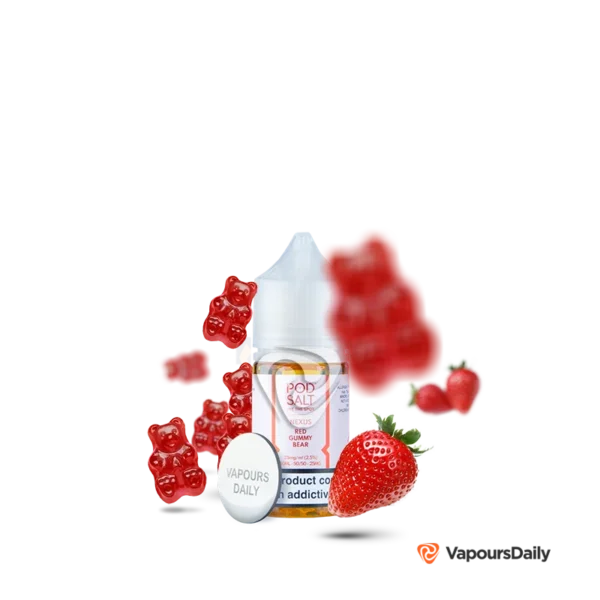 خرید سالت پاد سالت پاستیل توت فرنگی (30میل) POD SALT NEXUS RED GUMMY BEAR