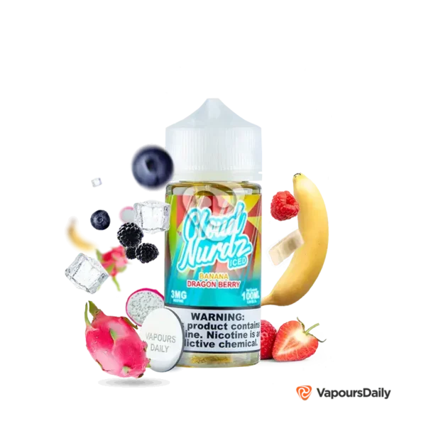 خرید جویس کلود نوردز موز دراگون فروت یخ (100میل) CLOUD NURDZ ICED BANANA DRAGON BERRY