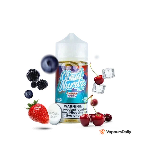 خرید جویس کلود نوردز گیلاس تمشک یخ (100میل) CLOUD NURDZ ICED CHERRY BERRY