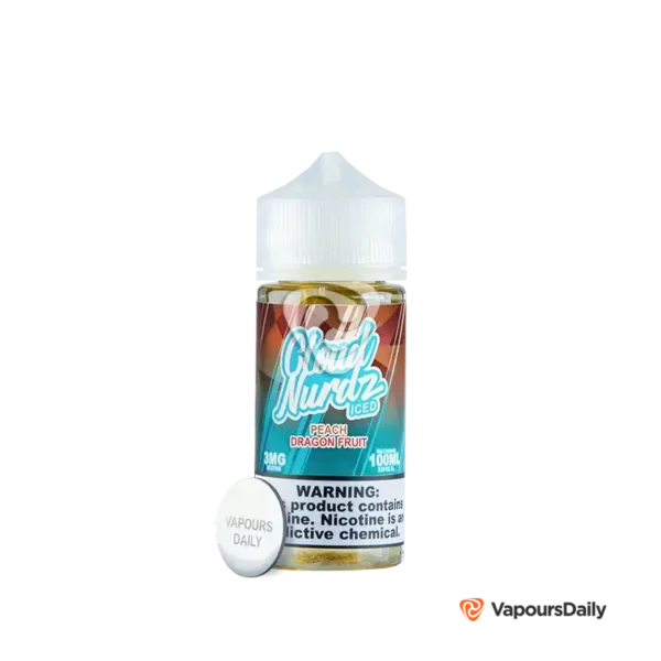 خرید جویس کلود نوردز هلو دراگون فروت یخ (100میل) CLOUD NURDZ ICED PEACH DRAGON FRUIT