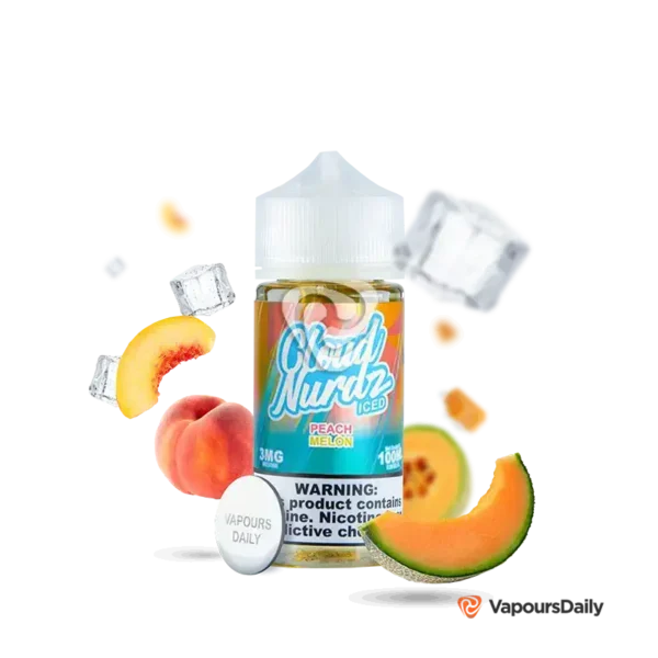 خرید جویس هلو ملون یخ کلود نوردز (100میل) CLOUD NURDZ ICED PEACH MELON