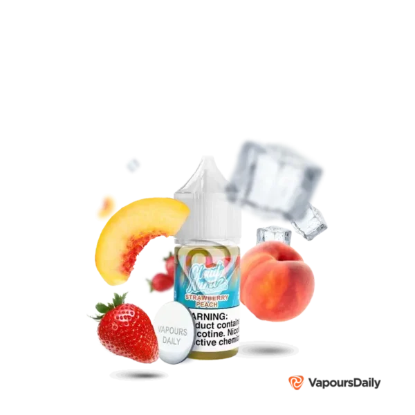 خرید سالت کلود نوردز توت فرنگی هلو یخ (30میل) CLOUD NURDZ ICED STRAWBERRY PEACH