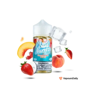 خرید جویس کلودنوردز توت فرنگی هلو یخ(100میل) CLOUD NURDZ ICED STRAWBERRY PEACH