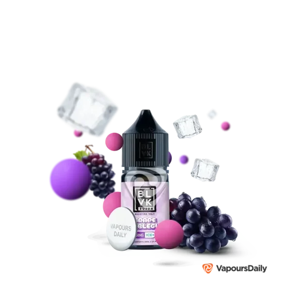 خرید سالت بی ال وی کی آدامس انگور یخ (30میل) BLVK BUBBA GRAPE BUBBLEGUM ICE